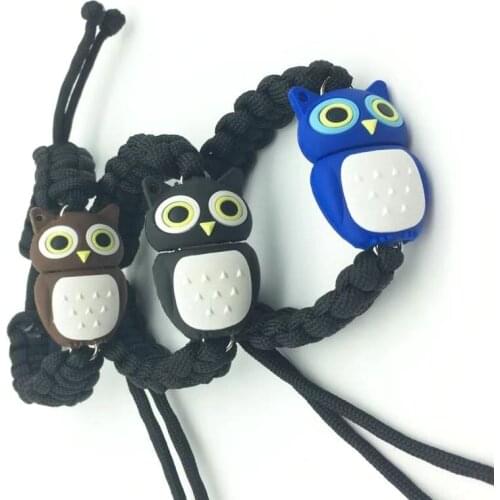 2020 Brand New Cartoon Colorful cute Owl bracelet USB 2.0 Memory flash stick pen drive