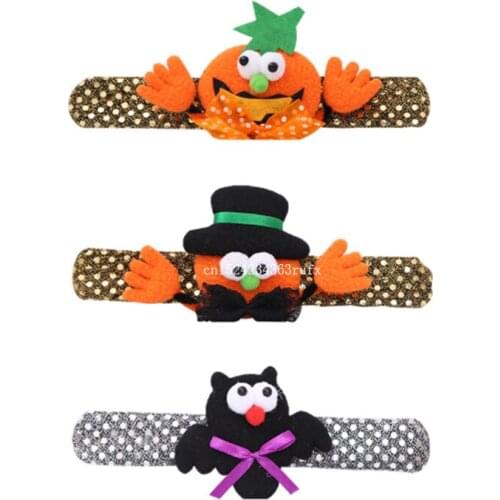 300pcs Party supplies Bracelet Halloween Decorations Festival Decoration Bat Halloween Clap Circle Kids Children Pumpkin