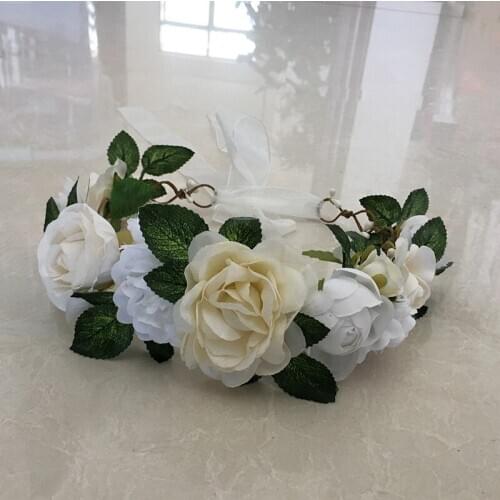 Free Shipping White Ivory Flower Girl Crown