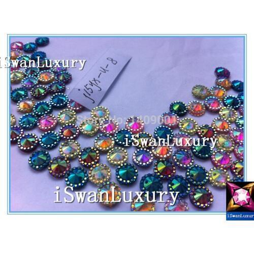 Big Promotion New Arrival Mixed Color Loose Beads Crystals 8mm Accessories Gem Stones Strass For Sewing Dresses Craft Sew-on Diy