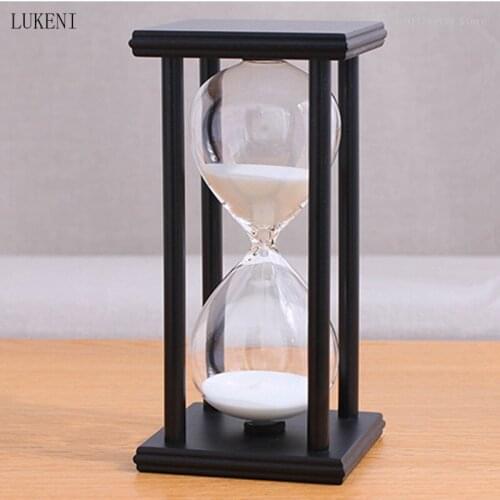 New four pillar wooden hourglass timer simple and creative office and home furnishing gifts 30 and a half hours 60 minutes