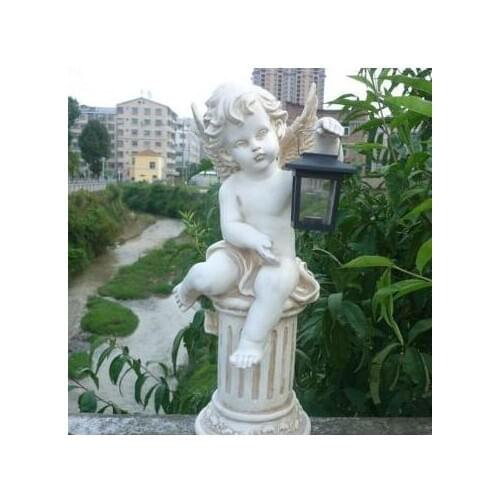 European Cupids Angel candlestick solar power High-end luxury Sculpture statue carving Home Decoration