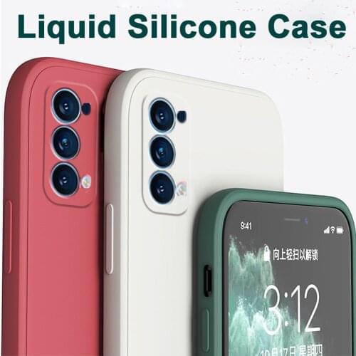 Find X3 Lite Original Phone Cases For OPPO Reno 5 Pro Liquid Silicone Case Fundas For Find X3 Neo Cover protective Capa