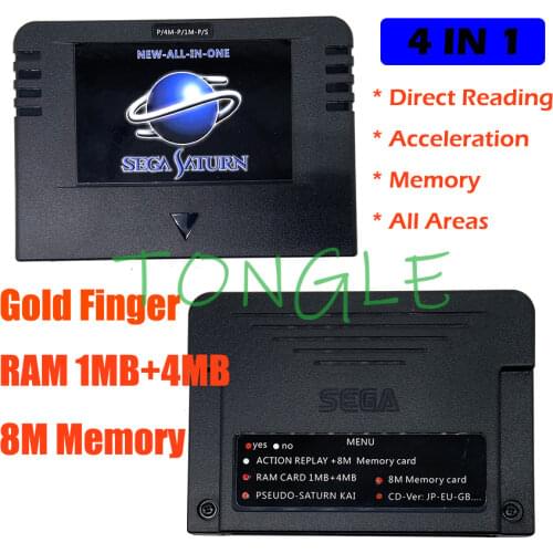 1 Piece New All In One Sega Saturn Games Card Pseudo-Saturn KAI, Pseudo-Kai 6.274, Action Replay Card, 4 MB Ram, 8 MB Memory