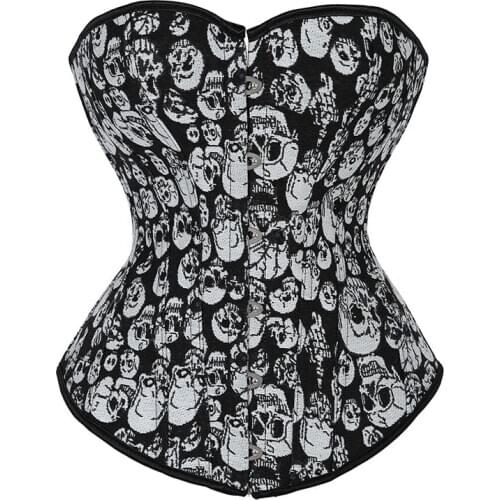Corset and Corset Skull Underwear Plus Size Funny Clothing Fashion Retro Style Sexy Corset Too Large Plus Size 6XL