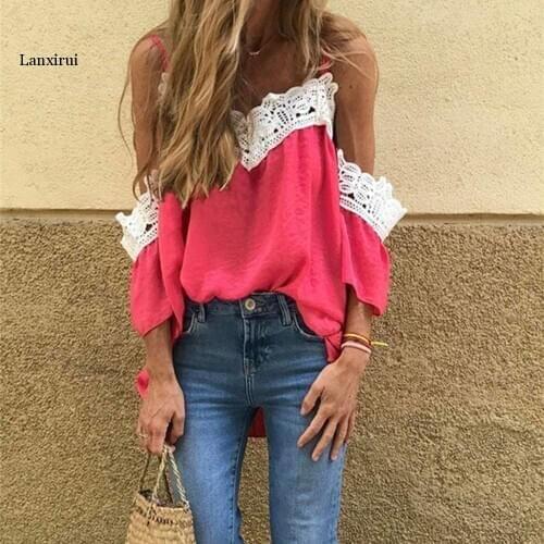 Lanxirui Off Shoulder Blouses