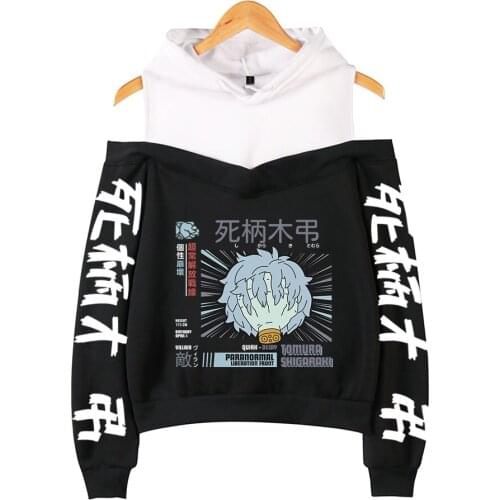 My Hero Academia Shigaraki Tomura Print Fashion Four Seasons Sportswear Youthful Vitality Girl/Women Condole belt fleece Novelty