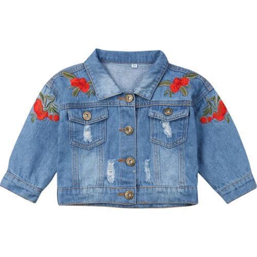 Kids Baby Girl Fashion Outerwear Coat Denim Jacket Top Cardigan Clothes Denim Jacket Casual Coat Button Outerwear