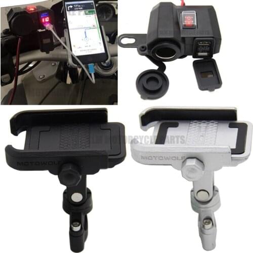 Motorcycle Phone Navigation Bracket USB Charging Mount Stand moto For BMW R1200GS ADV F700 800GS For Honda CRF1000L Africa Twin