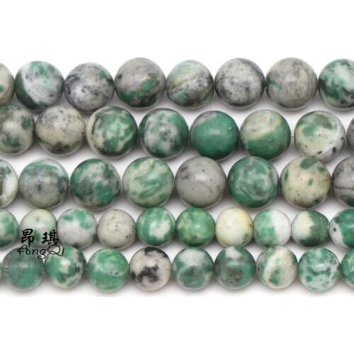 New Natural Qinghai Jadeite Loose Beads Natural Stone Beads For Jewelry Making Charm Bracelets Necklaces 4 6 8 10 12mm Pick Size
