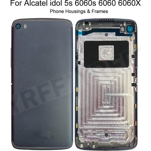 New Mobile Phone Housings Frames For Alcatel idol 5s 6060s 6060 6060X Battery Back Cover Door Housing Plastic Case