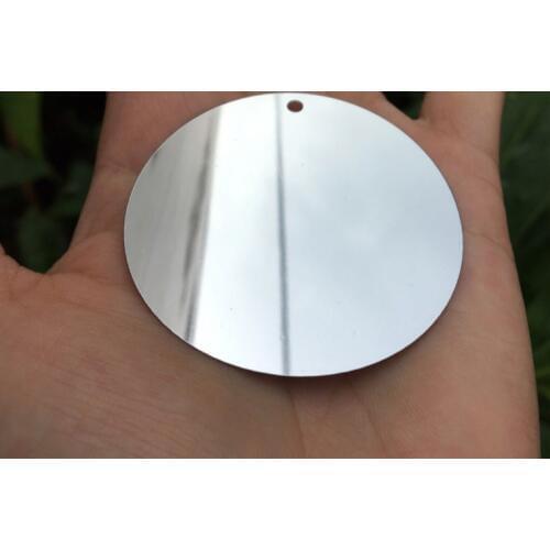 Sewing supplies 90mm double holes DIY large sequins round silver lenses silver sequins stage decorative bead curtain materials