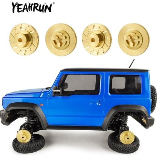YEAHRUN Wheel Hub Counterweight Coupler for Jimny 1/18 RC Crawler Car Upgrade Parts Brass Steering Knuckles Blocks