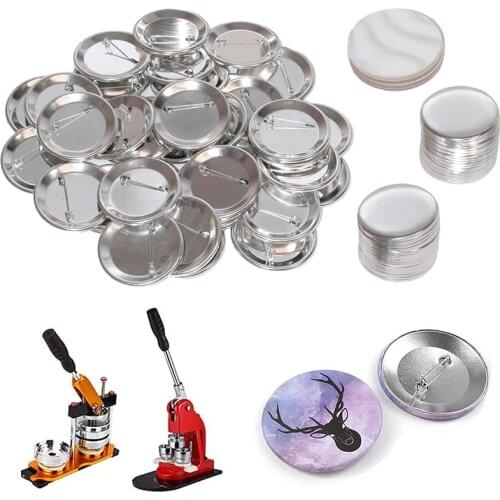 Blank Button Pins 25/32/37/44/58MM100pcs Button Badge Parts Maker Pucnch Press Machine