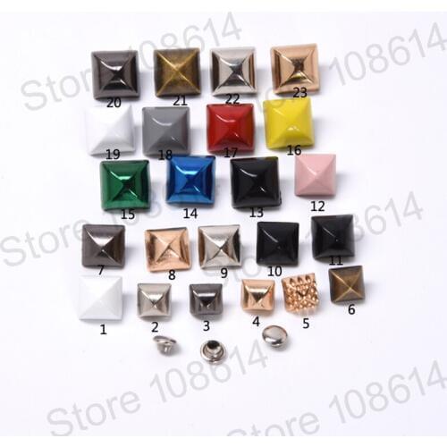 Leathercraft Pyramid Studs Rivets Spike Nailheads Leathercraft DIY Bracelets Punk Rock Clothes Bag Shoes Belt Apparel Accessorie