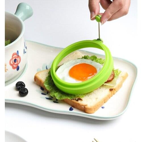 1pcs Silicone Egg Ring Non Stick Perfect Fried Egg Molds or Pancake Rings Silicone Round Pancake for Breakfasts