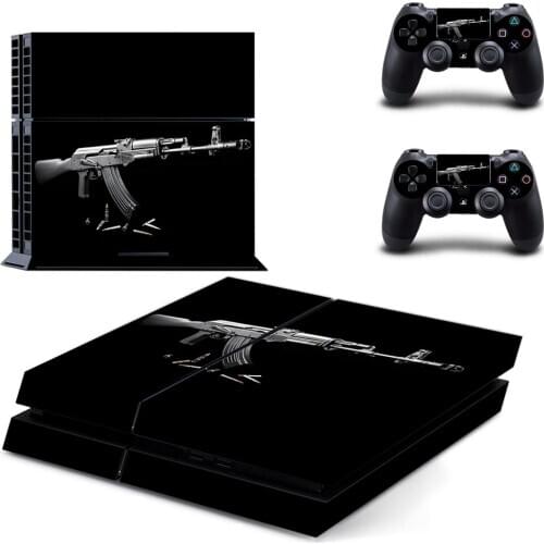 Gun Style PS4 Skin Sticker for Playstation 4 Console & 2 Controllers Decal Vinyl Protective Skins Style 3