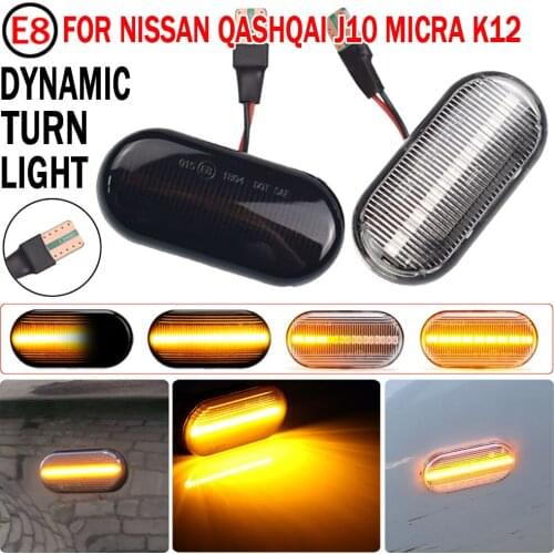 2pcs Led Dynamic Turn Signal Side Marker Light Sequential Blinker Light For Nissan Qashqai Navara Micra Pathfinder Note 350Z