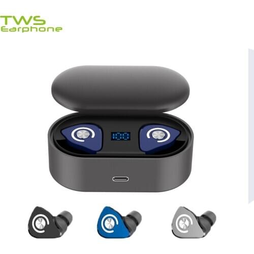 TWSearphone M9 Bluetooth 5.0 Headphone LED Display 8D Stereo Wireless Earphone Game Sports Earbuds Binaural HiFi Bass Earsets