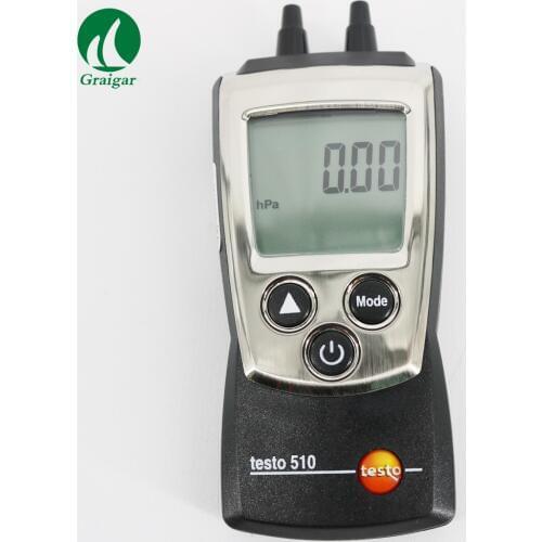 Testo 510 High Accuracy Digital Pressure Meter Manometer Measuring Range 0~100 mbar