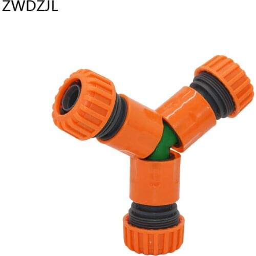 Irrigation Y-Connector 3/4 1/2 3 way garden water splitter Garden tap The Garden Hose 3 Way Connector Adapter 1PCS