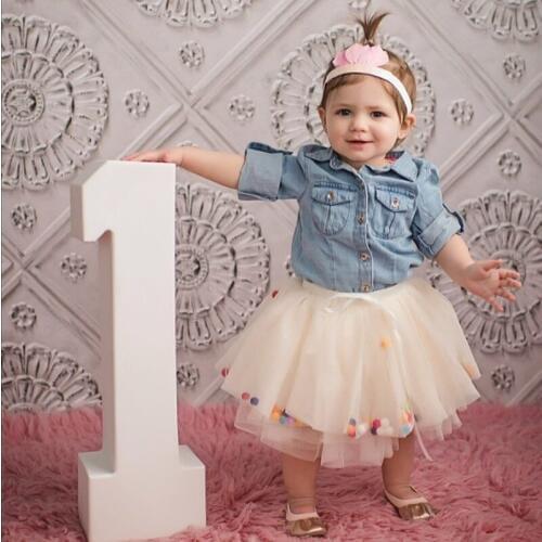 Baby Girl Skirt Kids Fluffy Tutu with Multicolor Ball Skirt Cute Christmas Princess Bow Skirts Free Shipping