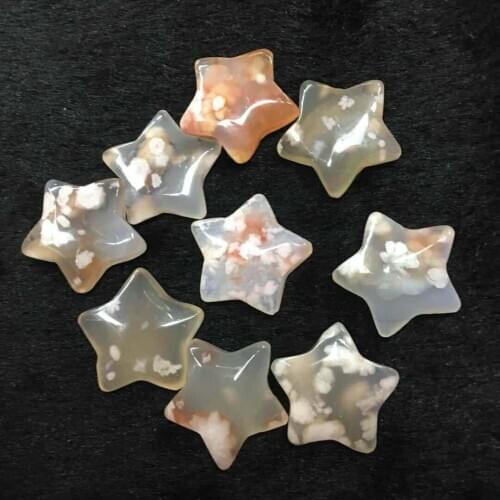 Jewelry natural cherry blossom agate star shape diy pendant pendant