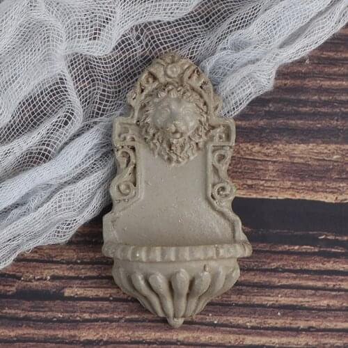 1 Pc 1:12 Dollhouse Miniature Garden Pool Mini Lion Head Wall Decor Pool Garden Decor Accessories