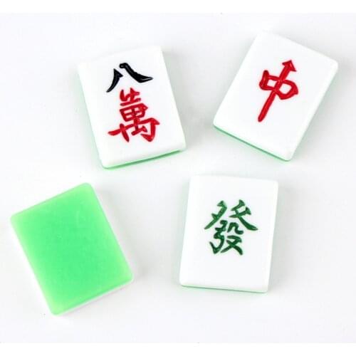 10pcs 21*27*7MM DIY resin fittings China mahjong piece mah-jong tiles charms pendants jewelry making materials boutique trinket
