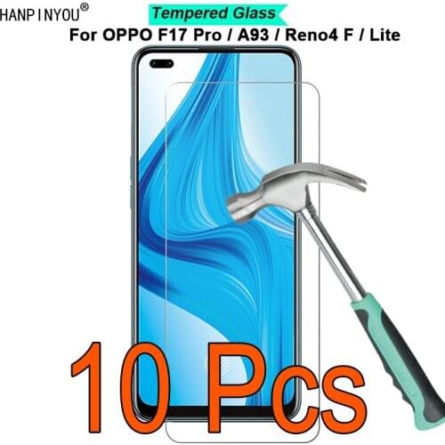10 Pcs/Lot For OPPO F17 Pro / A93 / Reno4 F / Lite 6.43" 9H Hardness 2.5D Toughened Tempered Glass Film Screen Protector Guard