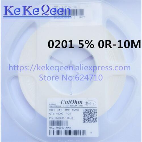 100PCS/LOT 0201 5% 1K 1.1K 1K1 1.2K 1K2 1.3K 1K3 1.5K 1K5 1.6K 1K6 1.8K 1K8 2K 2.2K 2K2 2.4K 2K4 2.7K 2K7 3K 3.3K 3K3 3.6K 3K6