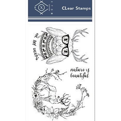 11x16cm Rabbits and deer Transparent Silicone Rubber Clear Stamps cartoon Scrapbooking/DIY Easter Childrens toys album