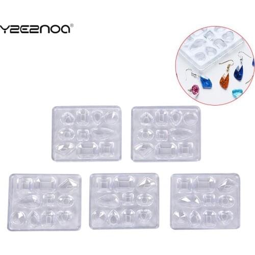 2019 1pc DIY Jewelry Making Epoxy Pendant Tool Multi Styles UV Mold Silicone Geometric Jewelry Mold Resin Molds