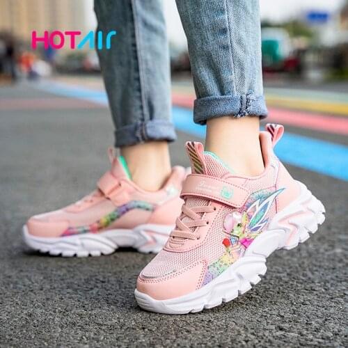 2021 Summer Kids Sport Shoes For Girls Sneakers Students Breathable Mesh Children Shoes Girls Sneakers Light Shoes girl