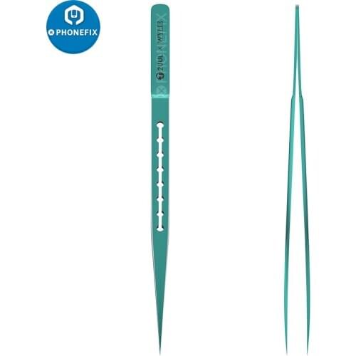 2UUL Green Titanium alloy Ultra-precision Fingerprint Tweezers for Mobile Phone Repair BGA Motherboard Chip IC Flying Lead