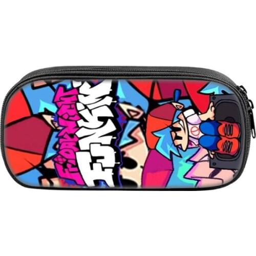 3D Video Game Friday Night Funkin Cosmetic Cases Anime Pencil Case Pen Bag Cartoon Stationery Makeup Storage Organizer Pen Case