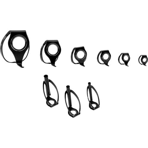 9pcs Boat Fishing Rod Guides Tip Repair Kit Big Jigging Heavy Duty Guides Fishing Accessories