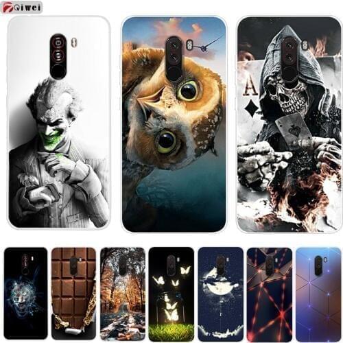 Capas For Xiaomi Pocophone F1 Case Soft Silicone TPU Back Cover Funda For Xiaomi Pocophone F1 Poco F1 Case Print Phone Cover