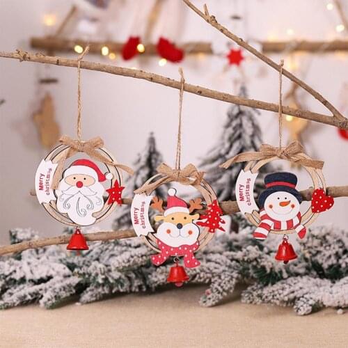 Christmas Wooden Tree Hanger Mini Doll Garland Pendant Xmas Decoration For Home Wall Ornaments Gnome Doll Kids New Year Gifts