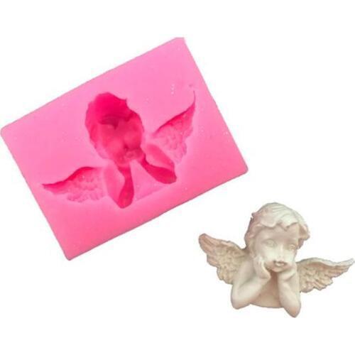 European Angel Embossed Cake, Soft Pottery, Clay Gypsum Drop Gel Mold Silica Gel Mould H056