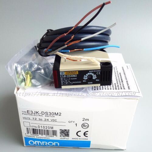 2PCS Omron E3JK-DS30M2 12-24VDC 90-250VAC 300mm 5 wire Diffuse Reflection Photoelectric Switch Sensor