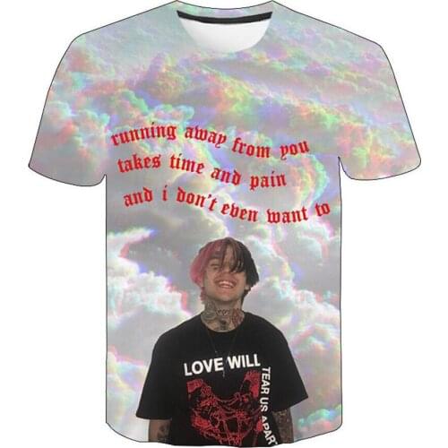 Popular Rapper Lil Peep 3D Printed T-shirt Streetwear Summer Hip-Hop Harajuku Men Women Casual Fashion Birthday Gift Tees Tops