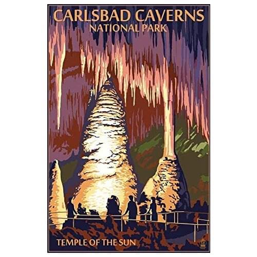 Carlsbad Caverns National Park, New Mexico - Temple of The Sun Tin Signs Metal Signs Garage Signs Wall Decor