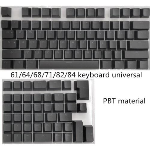 1 Set PBT Keycaps For Mini Mechanical Keyboard For 61/64/68/71/82/84 Layout Keyboard With Transparent RGB Letters