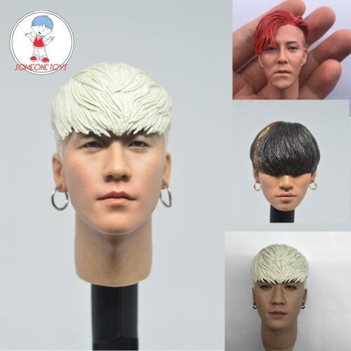 1/6 scale Korea Star Head Sculpt Tae Yang Dong Young-Bae G-Dragon Seungri Daesung BIGBANG 1/6 DIY Action figure Accessory