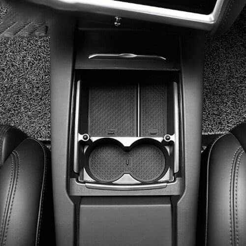 Modification Car Armrest Box Storage Organizer Containers Center Console Flocking Storage Box Console Holder For Tesla Model X S