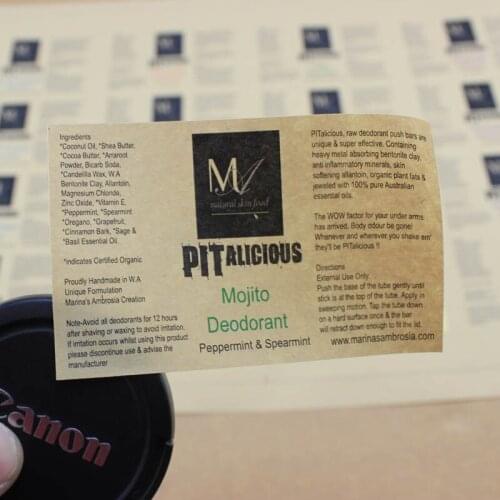 Accept custom design high quality vinyl roll beverage label sticker