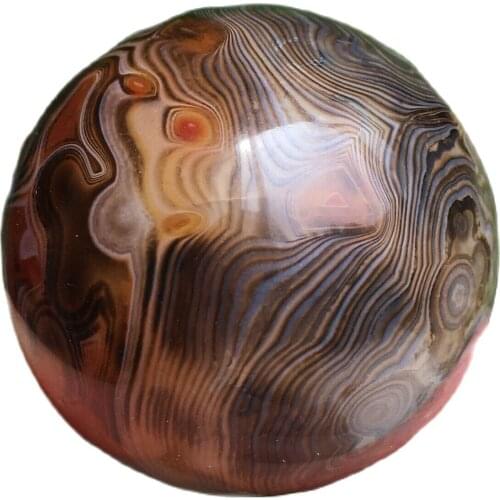 Natural Agate Sardonyx Quartz Carnelian Crystal Sphere Healing + Stand Gift