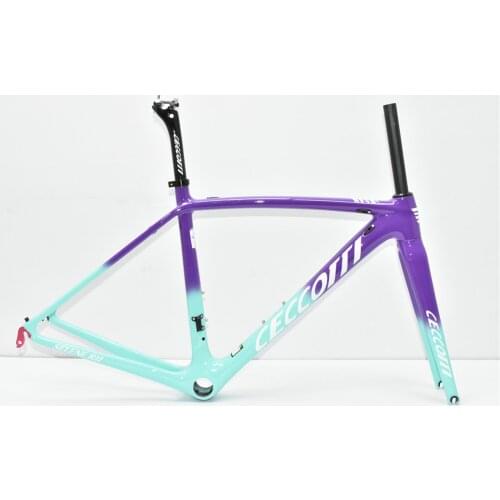 2019 new Ceccotti blue carbon cycling bicycle frameset 900g UD Di2/mechanical racing carbon road frame