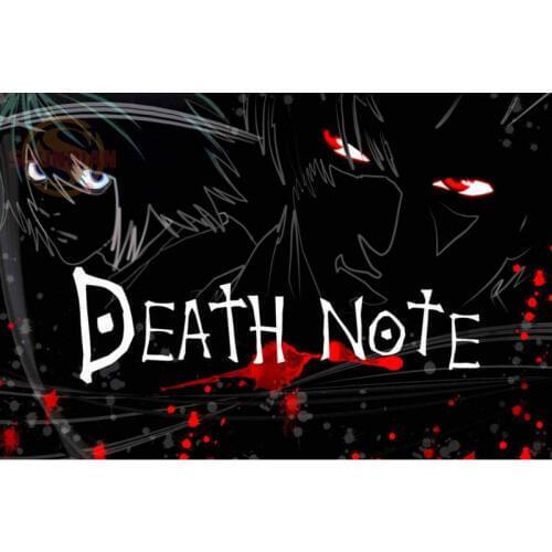 New Logo Death Note Poster Custom Satin Poster Print Cloth Fabric Wall Poster Print Silk Fabric Print Poster